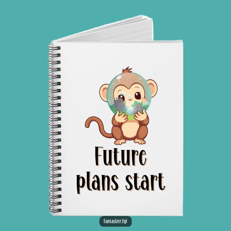 Funny Monkey Crystal Ball Notebook: Jot Down Mysteries, Perfect Creative Gift