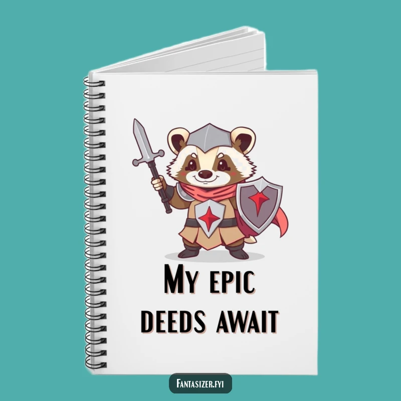Funny Knight Badger Notebook: Warrior Animal Journal, Perfect Humorous Gift for Writers