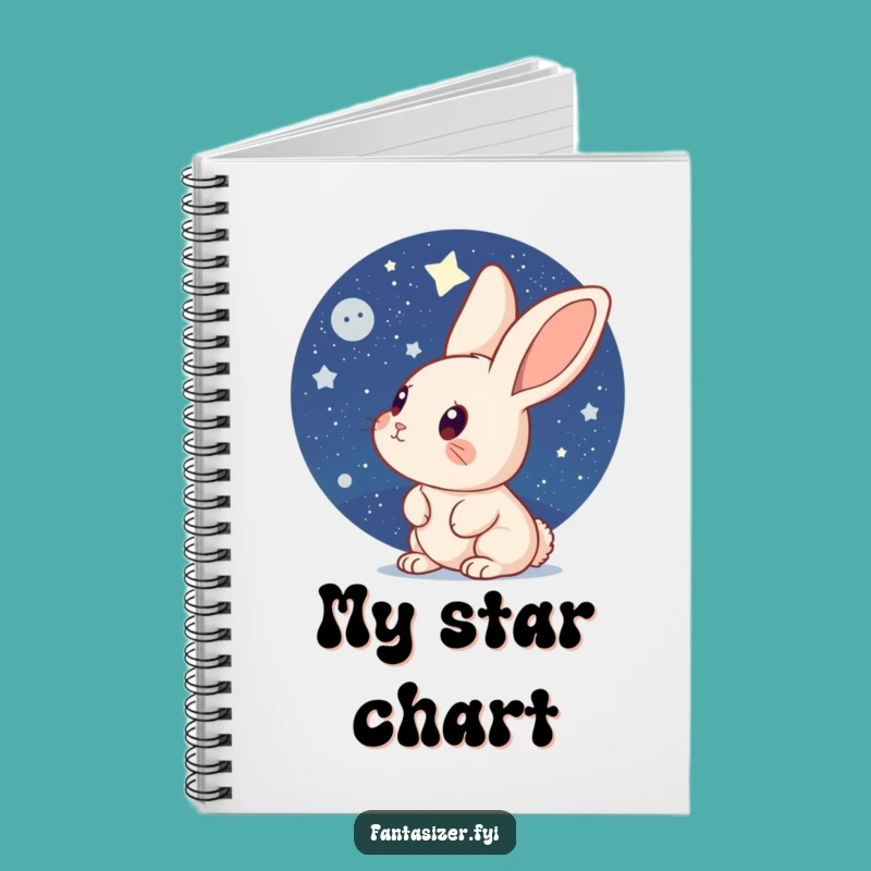 Funny Curious Rabbit Stargazer Notebook: Jot Down Cosmic Thoughts Gift