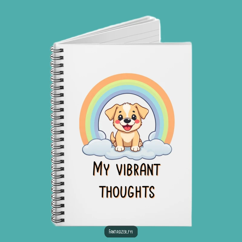 Funny Puppy Rainbow Notebook: Cheerful Portal Journal, Ideal Funny Gift for Kids