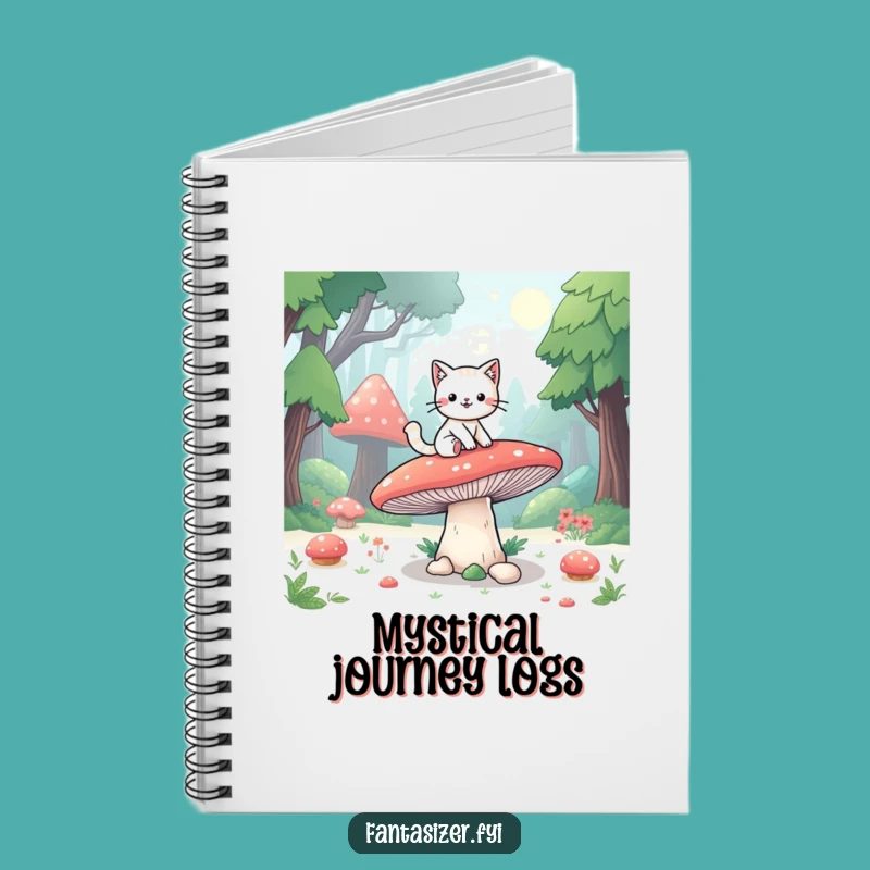 Funny Cat Mushroom Notebook: Playful Forest Journal Gift for Writers
