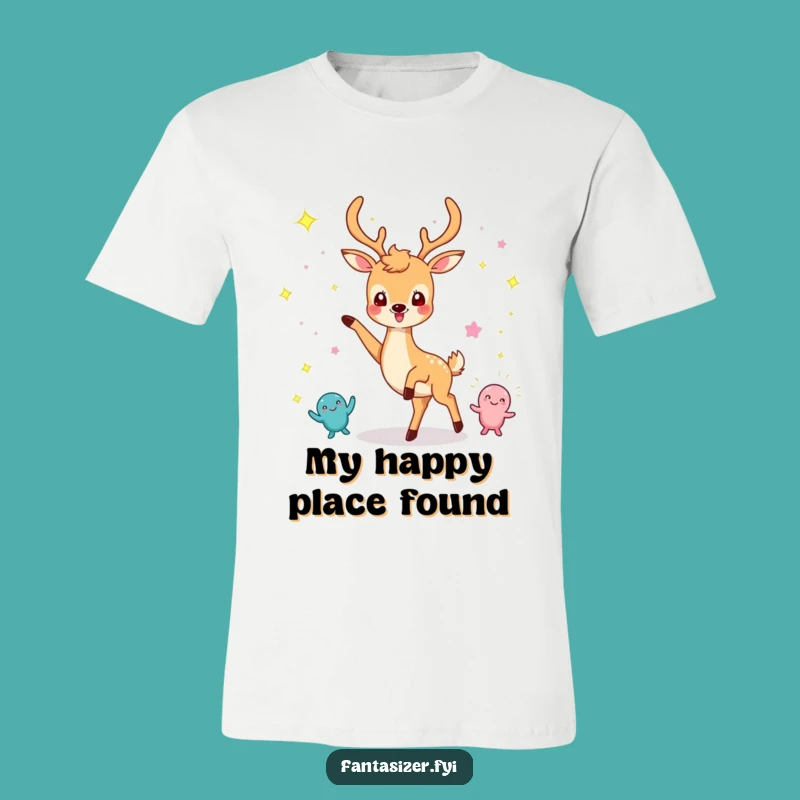 Funny Dancing Deer T-Shirt: Sparkle Creature Party Tee Gift