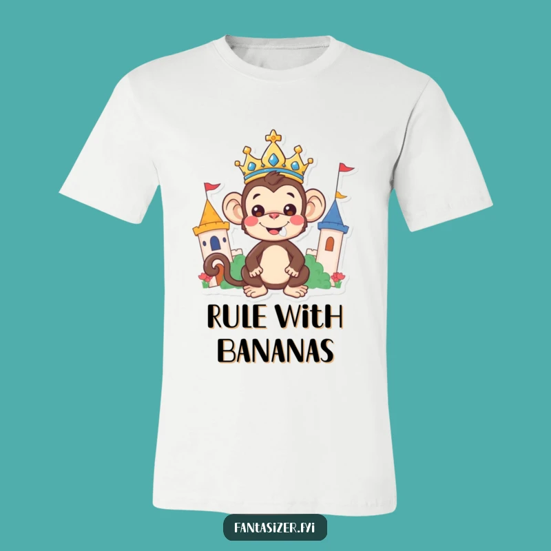 Funny Monkey King Tee: Reign with Laughter, A Hilarious Royal Gift Shirt