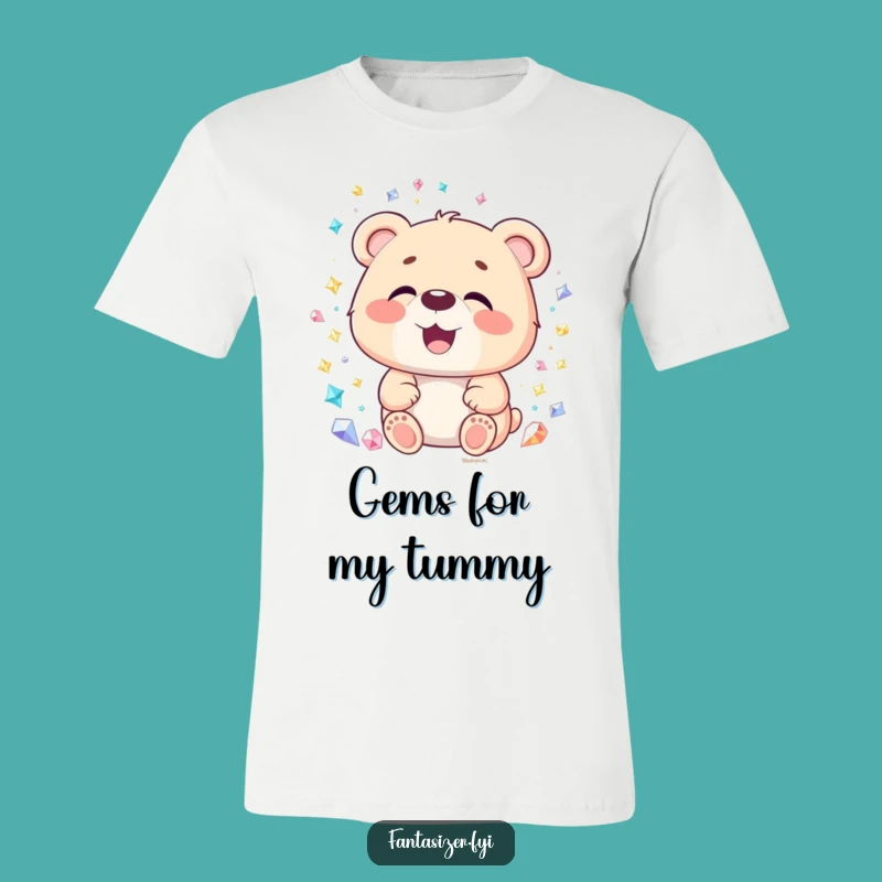 Funny Bear T-Shirt: Wear Your Amazement at a World of Sparkling Gemstones