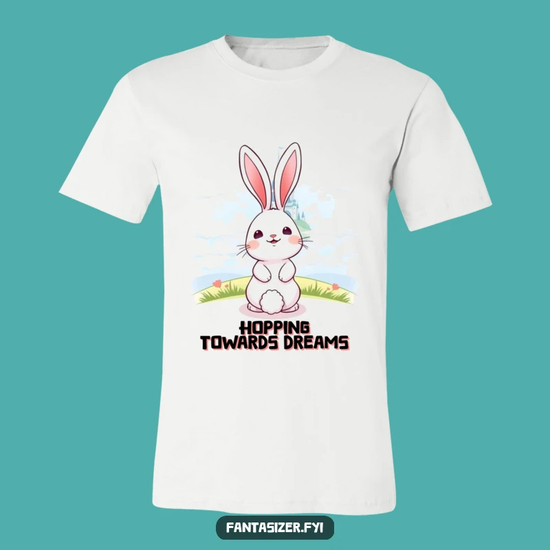 Funny Bunny Cloud Castle Tee - Magical Fantasy Animal T-Shirt Gift