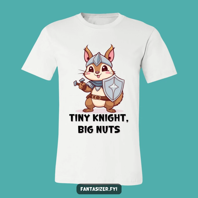Funny Knight Squirrel T-Shirt - Playful Armor for Hilarious Heroic Deeds