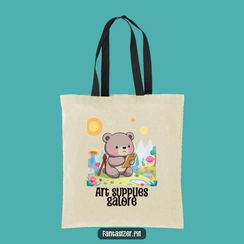 Funny Bear Artist Tote: Carry Your Creations, A Hilarious & Whimsical Gift Bag
