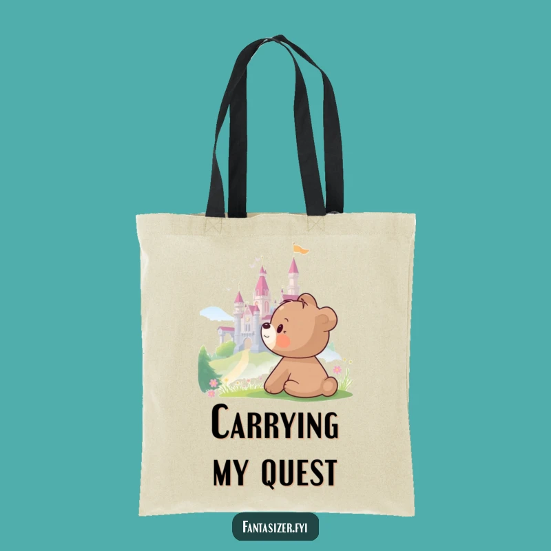 Funny Bear Castle Tote Bag - Hilarious & Practical Gift for Dreamers