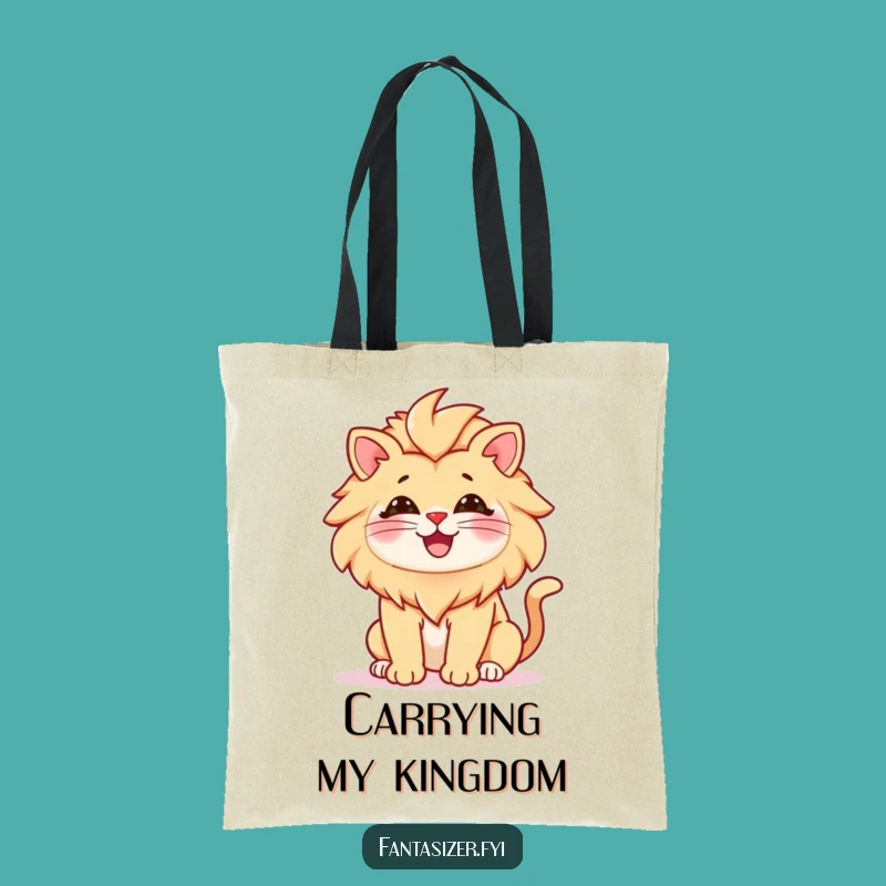 Funny Cat Lion Tote Bag: Majestic & Practical Funny Gift for Shoppers