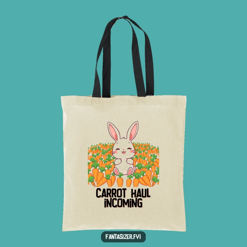 Funny Rabbit Carrot Tote Bag: Endless Harvest, Practical Funny Gift