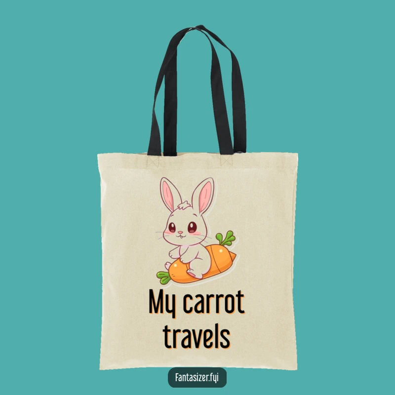 Funny Rabbit Carrot Flyer Tote Bag: Carry Your Fun!